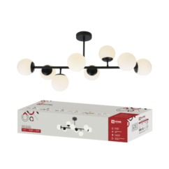 Люстра под лампу AURORA LUNA-8G9-BL 8xG9 матовые плафоны, черный корпус IN HOME